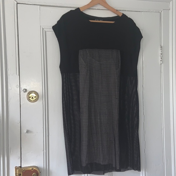 grey long sleeve knit dress Heather Gray Ribbed Knit Long Sleeves Dress Small main image 0